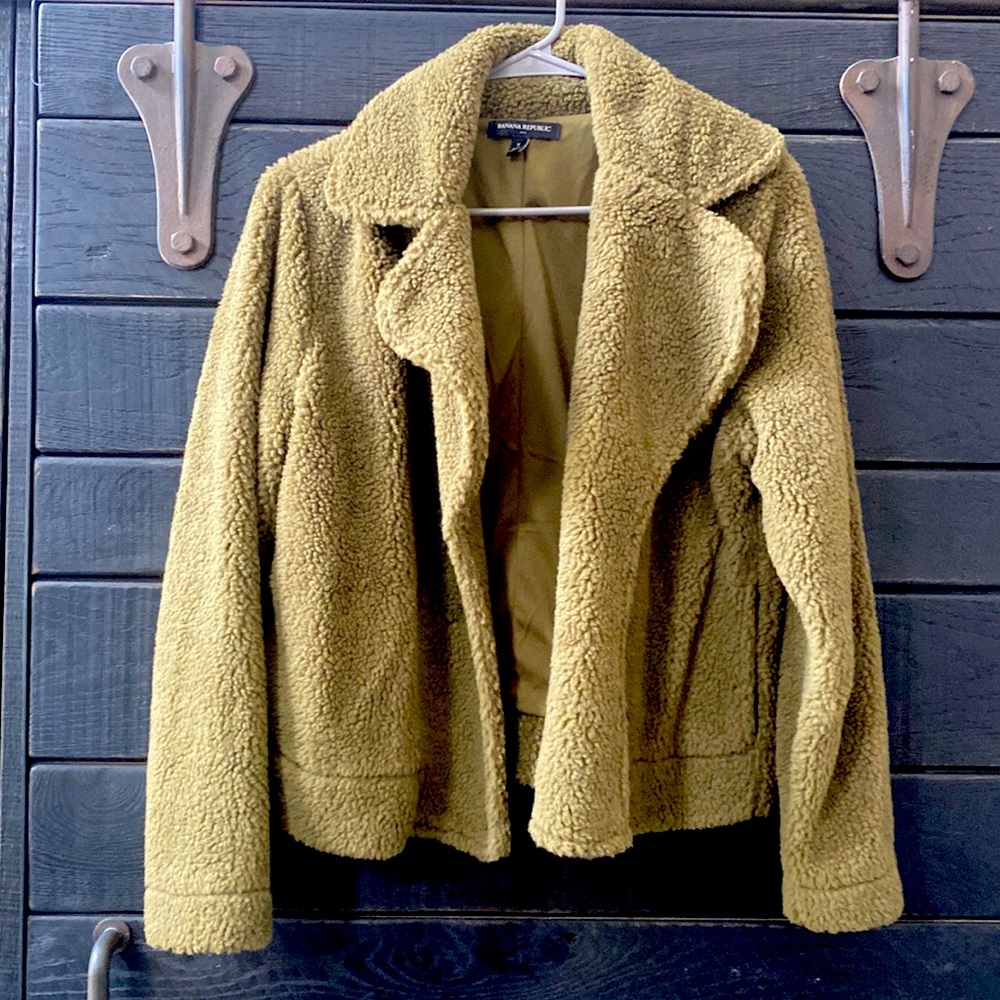 Banana Republic Olive Teddy Jacket